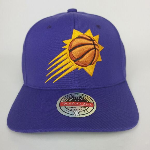 Phoenix Suns Mitchell & Ness NBA Redline Snapback Hat Cap 3D Logo Purple‎ NWT - Picture 2 of 8
